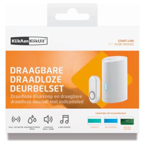 KlikAanKlikUit Draadloze Deurbelset Batterij