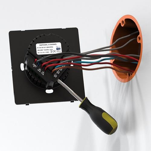 Heltun Fan Coil Thermostat Z-Wave Plus Zwart/Zilver