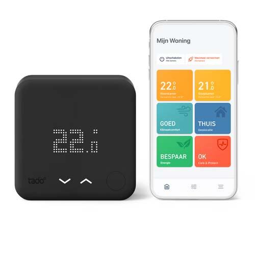 tado Slimme Thermostaat V3+ Zwart Uitbreiding