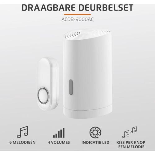 KlikAanKlikUit Draadloze Deurbelset Batterij