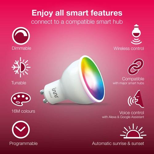 Homey Bridge + Innr LED Spot GU10 Colour 2-pack